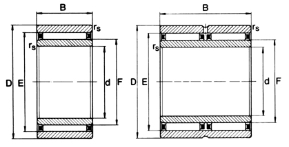 Подшипник ролика NAO9x22x12 иглы открытого уплотнения высокой точности стальной TN 8482102000