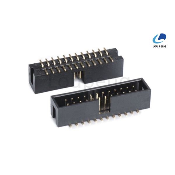 2.54mm Pitch IDC Socket BOX Header 2 To 40 Positions Phosphor Bronze Contact Material Versatile Electrical Connector