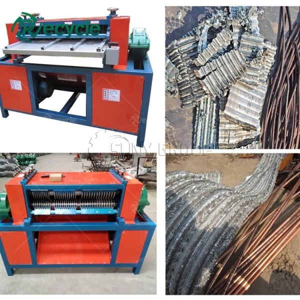 Automatic Waste AC Radiator Separator Machine / Copper Aluminum Radiator Separator