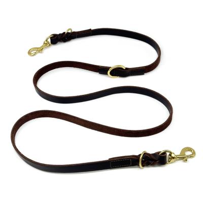 Leña de perro de cuero genuino multifuncional ajustable duradera versátil