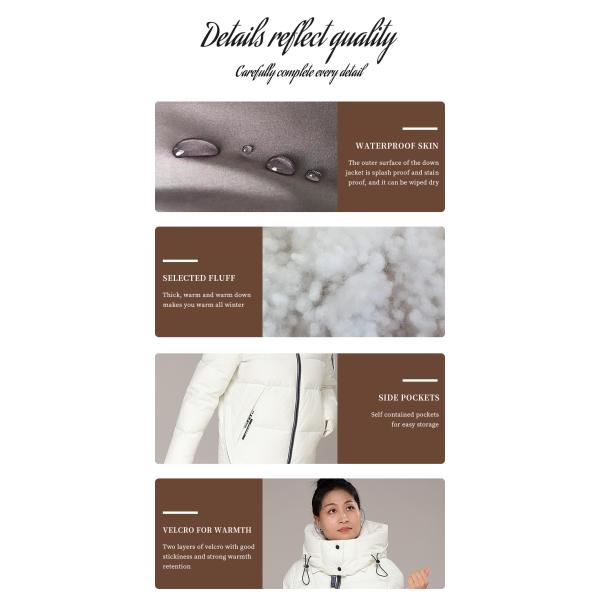 The Fine Quality FODARLLOY F23120 Ladies Warm Hooded Cotton-padded Clothes Women Slim Long Winter Jackets Women Coats