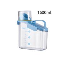 Containers de déjeuner en plastique transparent sans BPA réutilisables 1600 ml bleu