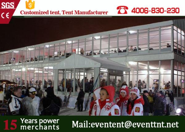 Waterproof Advertising Double Decker Tent 25m With ABS Wall Clear Window