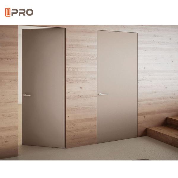 Sound Insulation Aluminium Double Swing Door With Frosted Glass