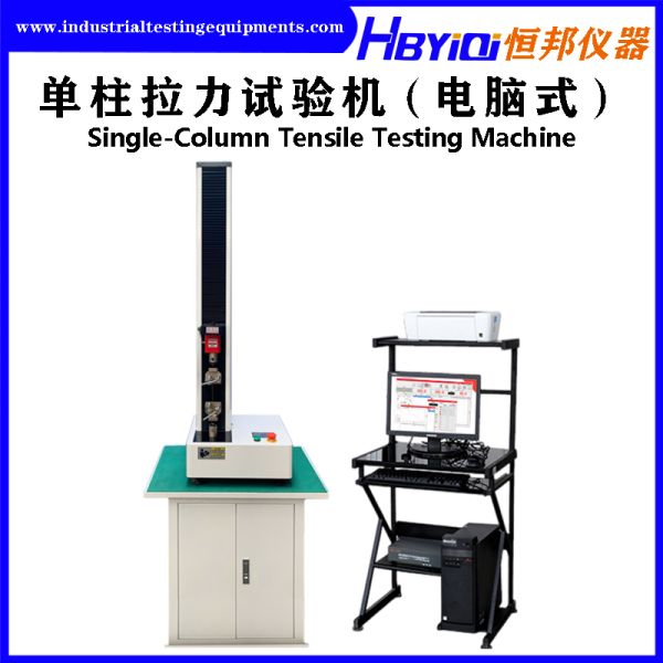 Tensile 600mm Universal Material Testing Machine Single Column PC Control