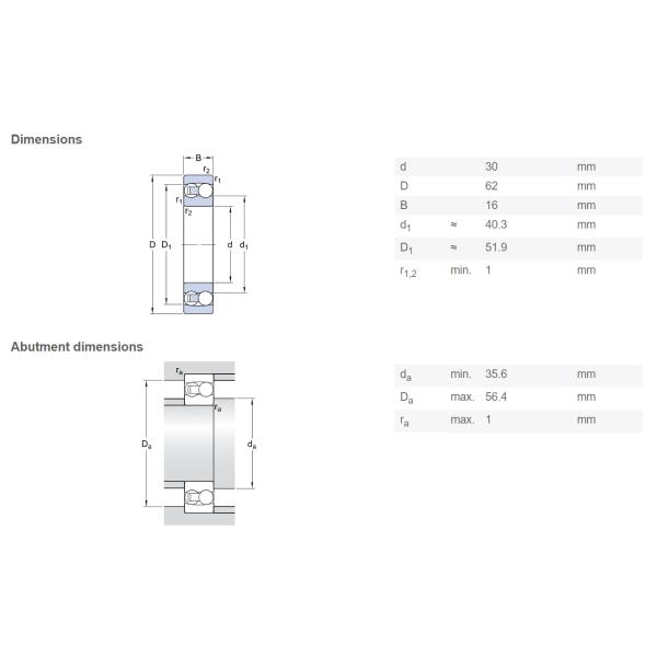 1206 ETN9 1207 ETN9 1208 ETN9 Stainless Steel Ball Bearings For Precision Instrument