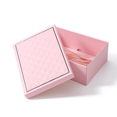 Elegant Foldable Gift Boxes Sky Ground Party Ready 8cm  Pink Jewelry Box Packaging