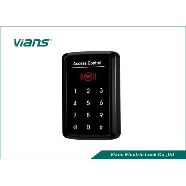 Touch Screen Rfid Access Control , Black Single Door Keypad Door Entry