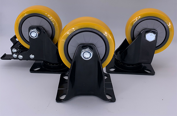 Колеса рицинуса плиты двойного тормоза 3 дюймов промышленные