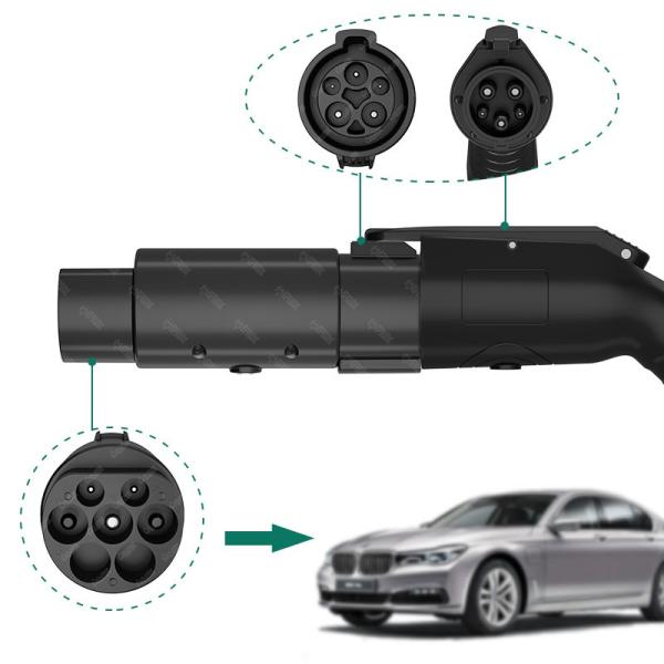 Factory Direct Sales 32A IP54 Adapter Ev Charger J1772 Plug to GBT Car Ac Portable Type 1 to GBT Adapter