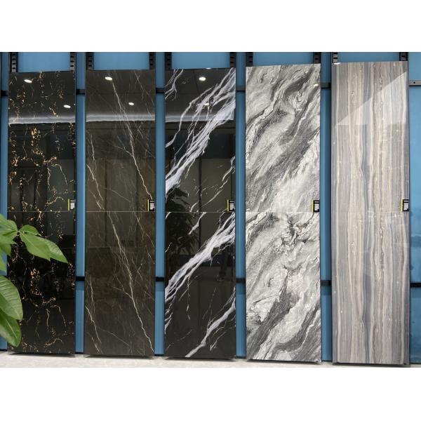 Golden Vein Black Marble Tiles 10x60cm Matt Black Skirting Polished Porcelain Tile Carpet Tiles