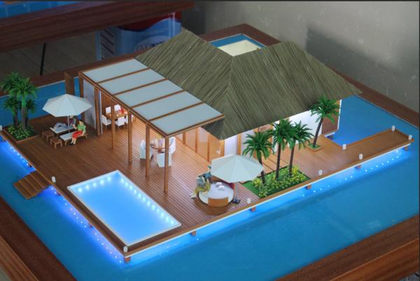 Corte de máquina interior do modelo 3D da casa comercial/tamanho pequeno arte finala feito a mão