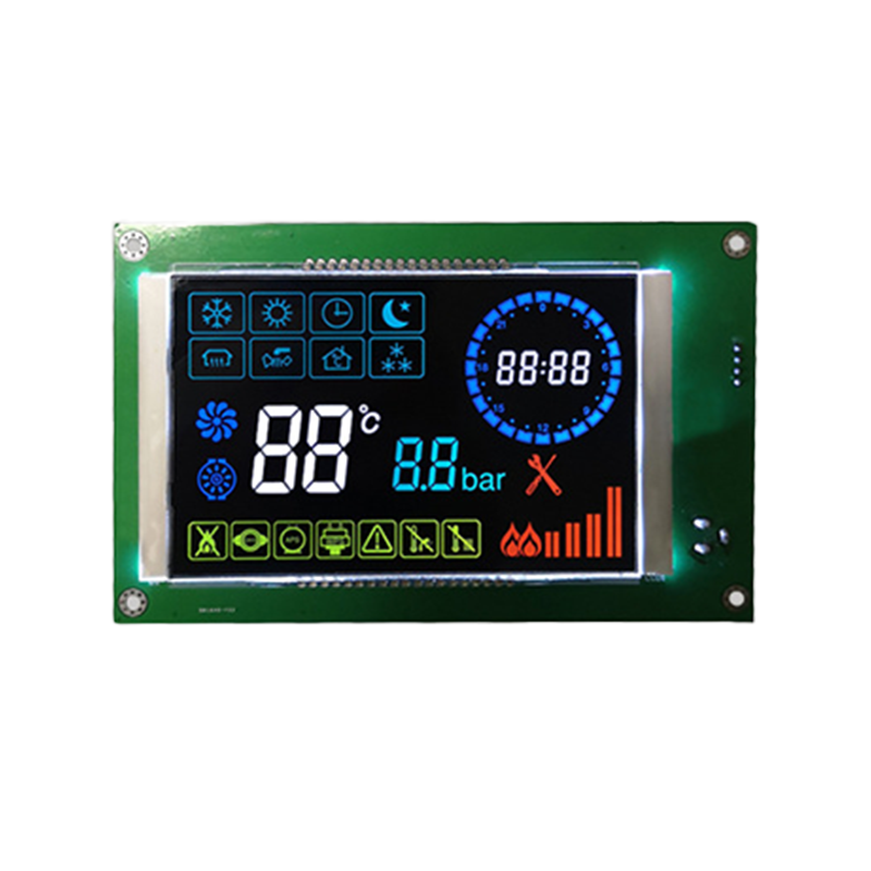 4.6-inch VA Segmented LCD PCB Module with Black Mask & Color Silk-Screen,segment lcd display,segment lcd