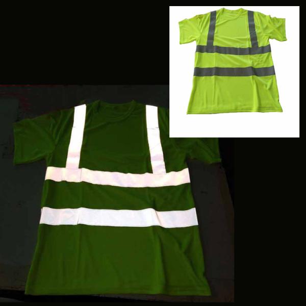 Fluorescent Yellow Safety Vest Jacket Green Pink Reflective Workwear Uniform Reflector Shirts