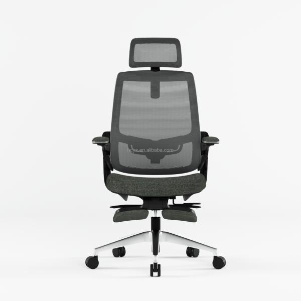 Ergonomic High Back Swivel Chair With Footrest Waterproof Easy Maintenance