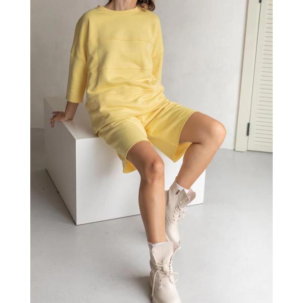 Женский комплект капюшонов Т-шорты 5 четвертей Трусы тренировка бег