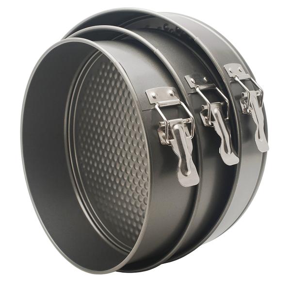 3pcs Nonstick Springform Pan Cheesecake Pan Leakproof Cake Pan Bakeware Loose Base Cake Baking