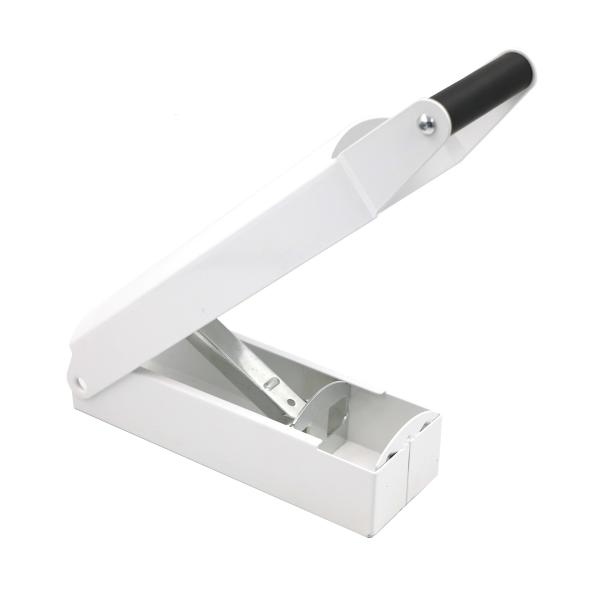 Wall Mounted Hand Push Aluminum Can Crusher White High Leverage Design