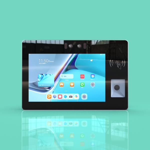 JP1103 Настенный распознаватель лиц, читатель карт и сканирование QR-кодов 10-дюймовый планшет контроля доступа