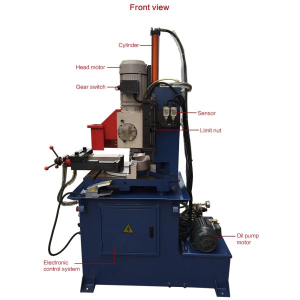 350 Hydraulic Iron Semi Automatic Pipe Cutting Machine 3.3kw 4.0kw