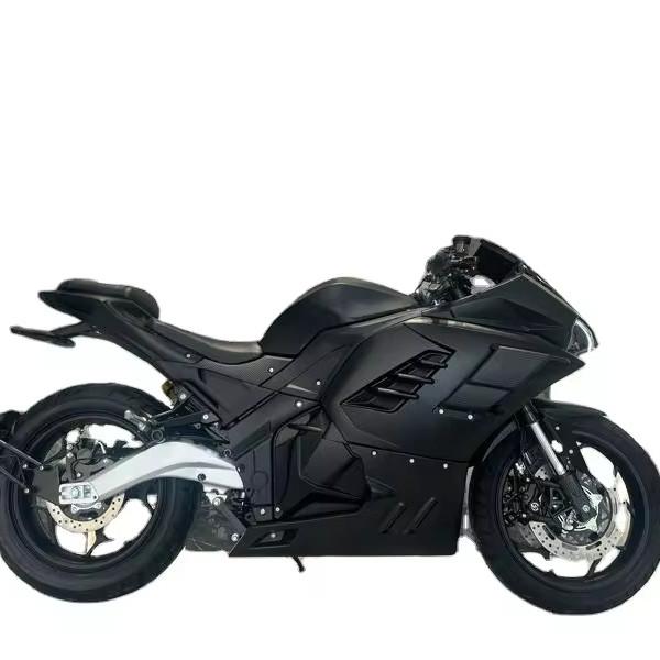 Powerful 72V 3000W Mid Motor Lithium Battery Electric Racing Motorcycle with 12inch Tire