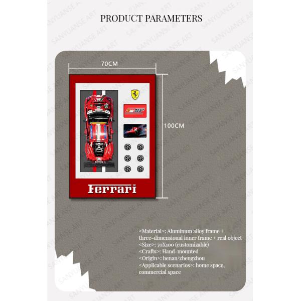 COATING Exclusive Modern Custom Sports Cars Wall Display Frame Designer House Models Building Block Concept Wall Murals
