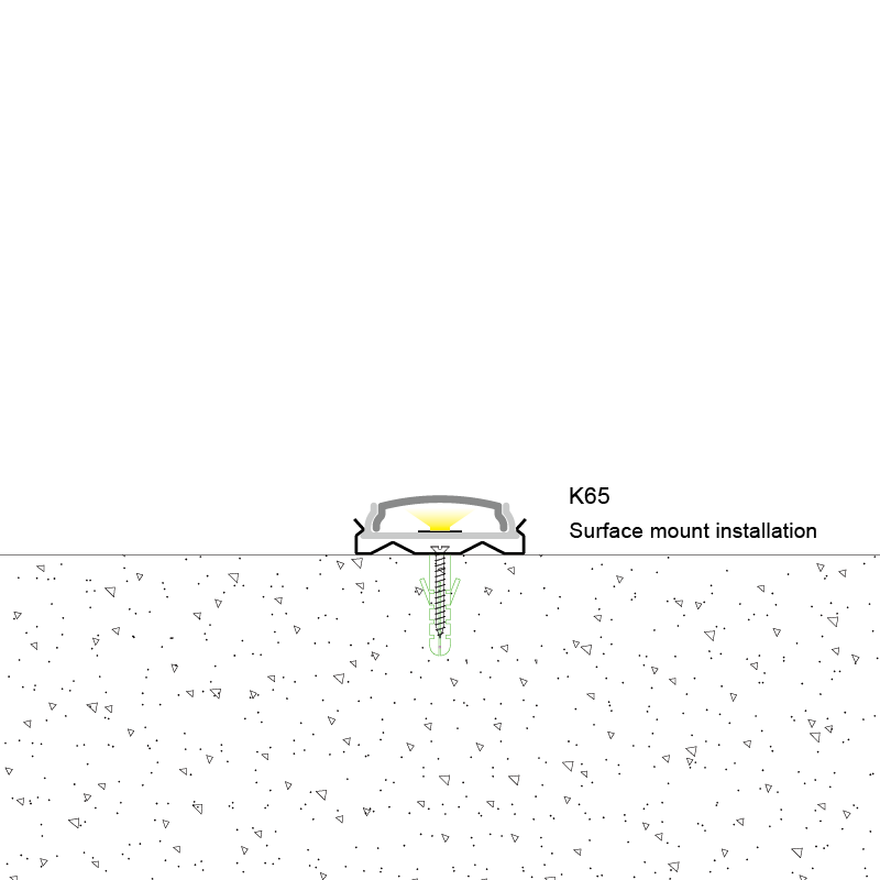 6063 T5 Aluminum LED Profile with Sandblasting Oxidation for LED Strips up to 12mm Width