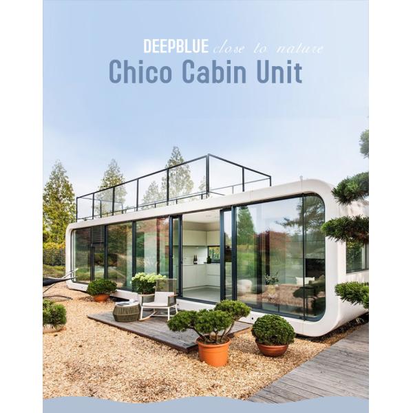 Casas pré-fabricadas de aço de calibre leve Kit de um andar Casa de férias Cabanas para hotel de resort