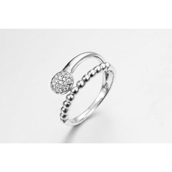 луна ODM серебряных CZ колец 2.78g 925 стерлинговая серебряная и кольцо звезды