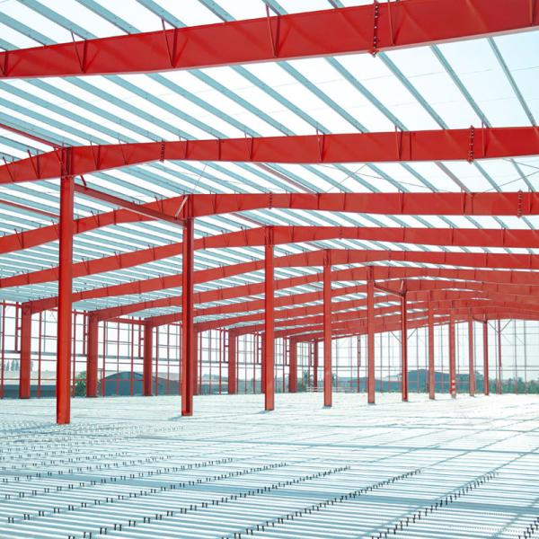 Multi Span Steel Structure Industrial Factory Building 40m x 80m x 10m H Section Frame Construction