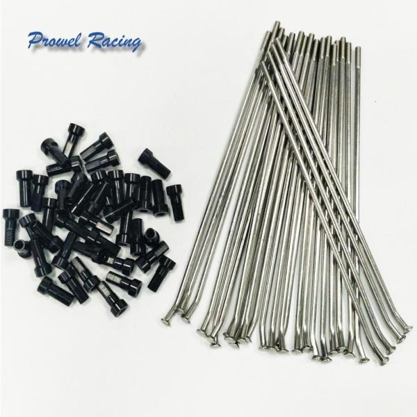 Stainless Steel Spokes and Gold Alloy Nipples for Motorcycle Repair/Replacement