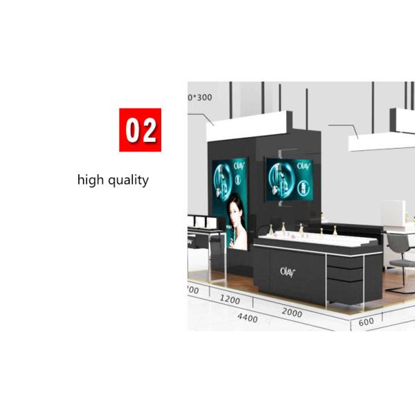 Various Shapes Cosmetic Retail Display , Cosmetic Shop Interior Design For Specialty Stores