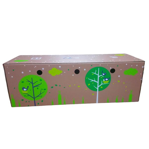 Custom Cardboard Paper Packaging Box With PP Handles Flower Packaging Box