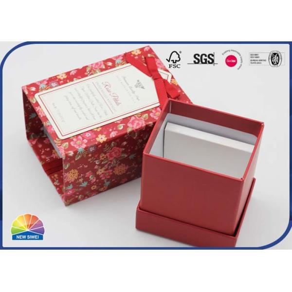 Твердая Handmade подарочная коробка бумаги ювелирных изделий с порошком ленты смычка мерцающим