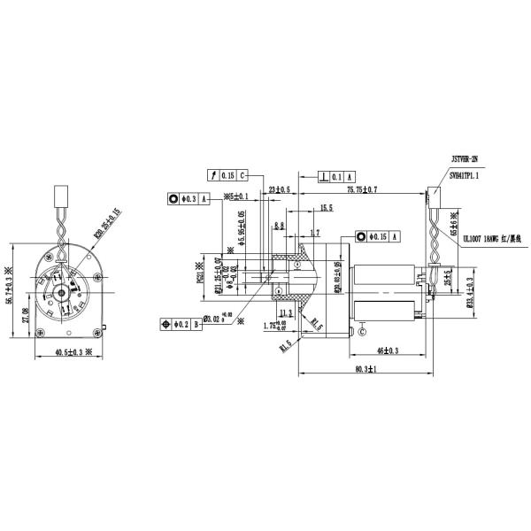Permanent Magnet Construction 41mm Electric DC Gear Motor for Swimming Pool Robot