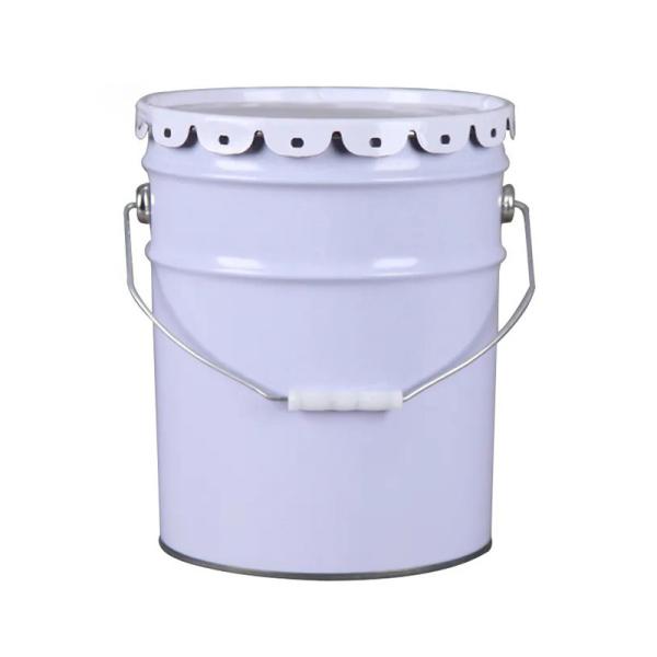 Customized Logo 3.5 Liter Square Bottom Iron Seed Bucket Flower Planter With Snap On Lid