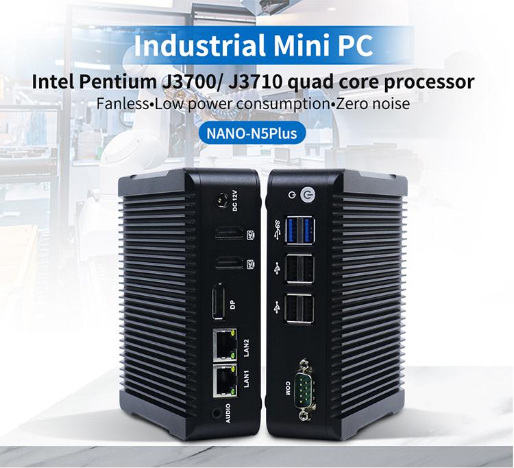 Нано-N5 Плюс Промышленный Мини ПК Квад-Ядерный J3710 1XMSATA 2.5 HDD 2XUSB3.0
