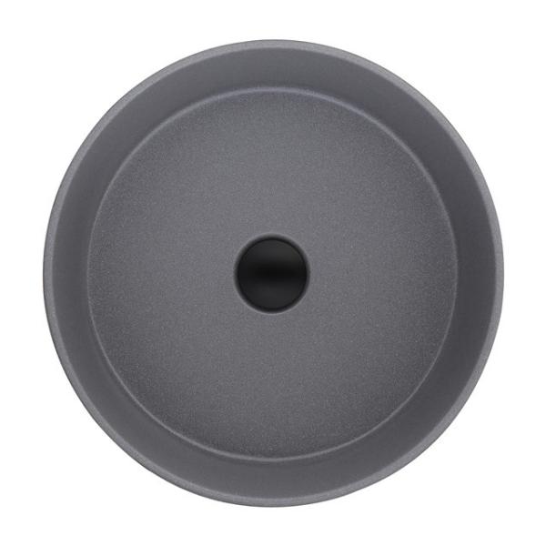 stylish round shape composite granite stone hand wash basin outdoor sink