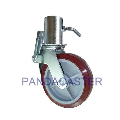 PU Tread Polyurethane Swivel Caster , 8in Caster Wheels For Scaffolding
