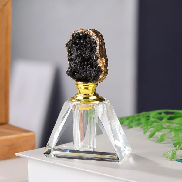 Flacon d'huile parfumée en cristal de quartz transparent de 6 ml