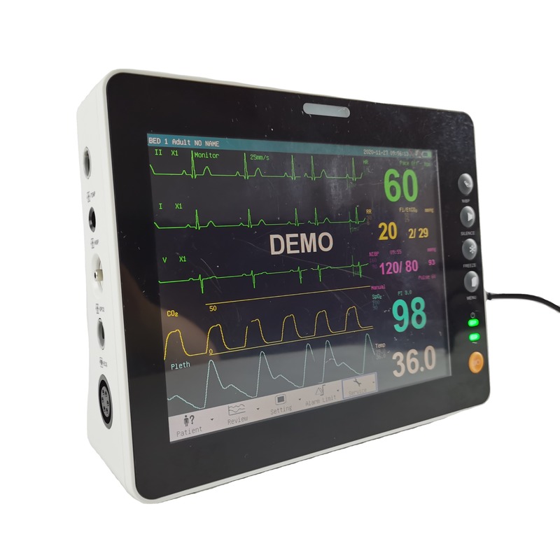 8 Inch Durable Vital Signs First Aid Monitor ETCO2 DIBP Vital Signs Heart Monitor