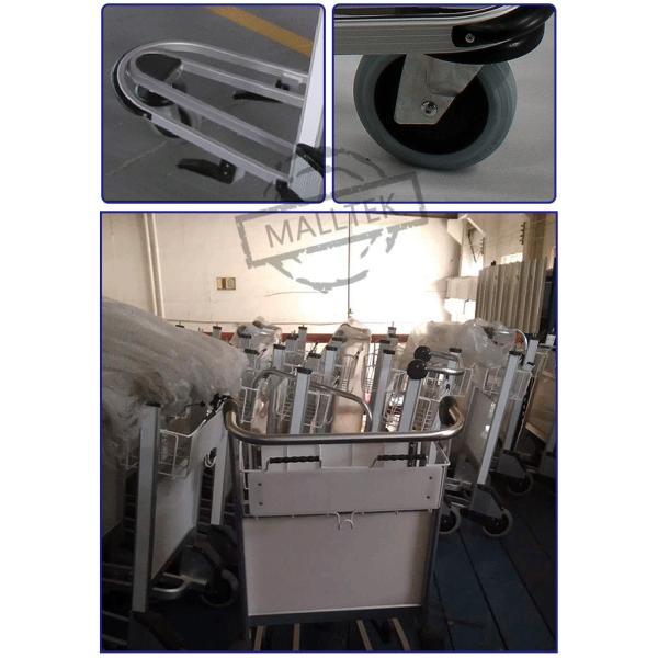 Трехколесная портативная багажная тележка из алюминиевого сплава