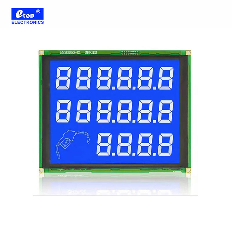 Custom  886 776 664 Segment Fuel Pump Screen Display Lcd Module for Fuel Dispenser