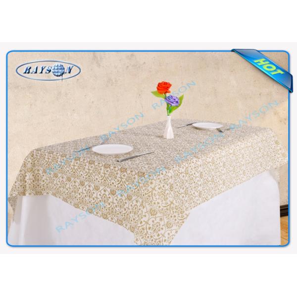 Цветок золота печатая водоустойчивую Non сплетенную скатерть для домашней пользы