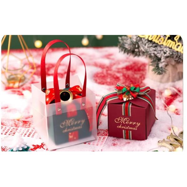 Customized Tote Bag Christmas Paper Gift Box Packaging with Recycled Materials