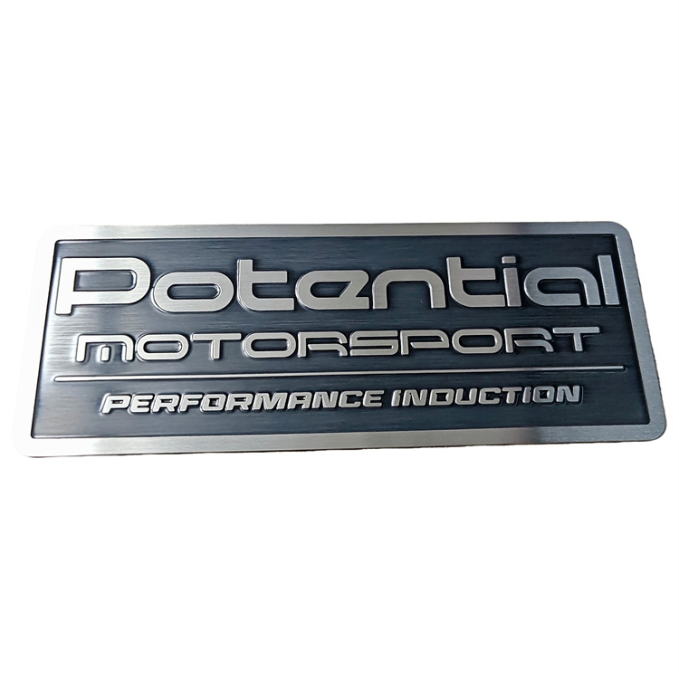 Custom High-Quality Matte Stainless Steel Nameplates With Etching & Black Filled