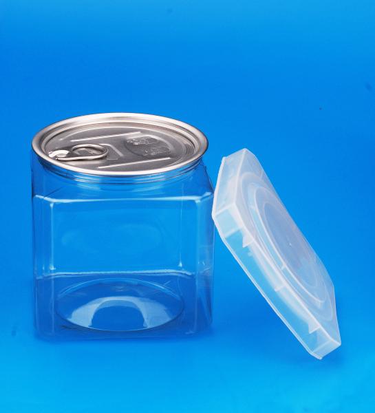 Reusable Clear Plastic Jars Cylindrical Shape 83 . 3MM Caliber 600Ml