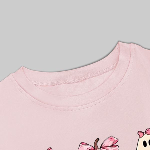 Custom Cotton Blend Screen Printing Logo Women Short Sleeve T Shirt
