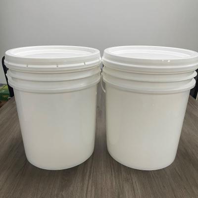 2 galões 4 galões de plástico transparente de grau químico balde com tampa e punho