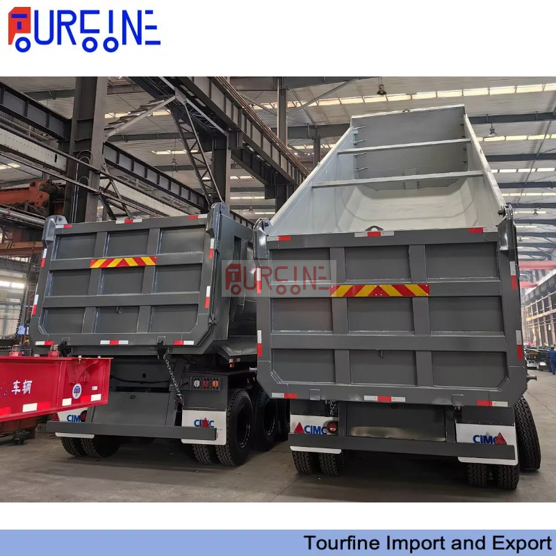 30 CBM 3 Axle Dump Semi Trailer with Front Hydraulic Tipping for Bulk Material Hauling